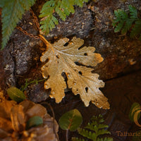 Timeless Fantasy Leaf Pendant - In Brass