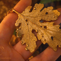 Timeless Fantasy Leaf Pendant - In Brass